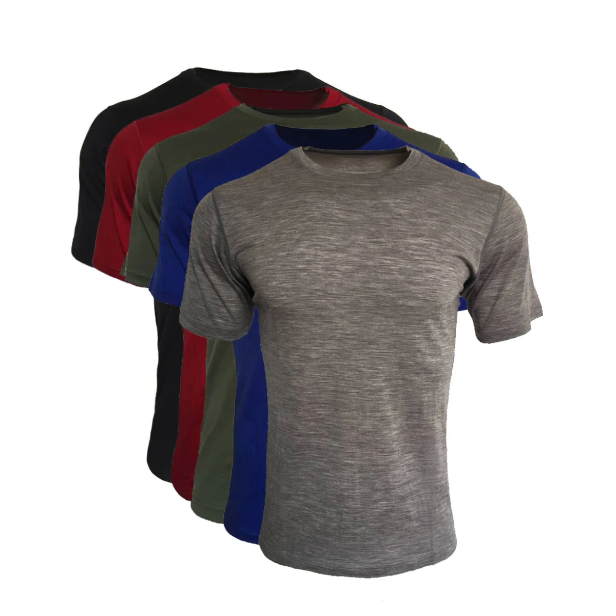 Camiseta de lana merina para hombre, Camisa ligera de capa Base, transpirable, secado rápido, antiolor, 100% gramos, 170