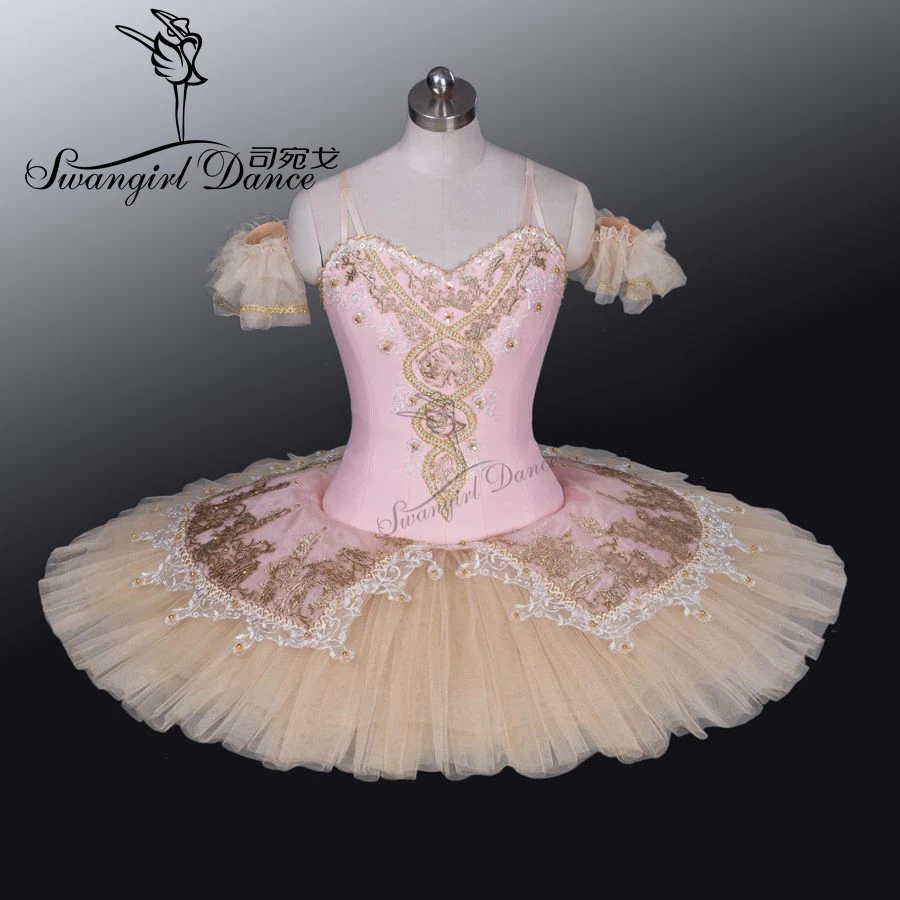 Adult Pink peach professional ballet Tutu for performance classical ballet tutu women pancake tutuBT9034