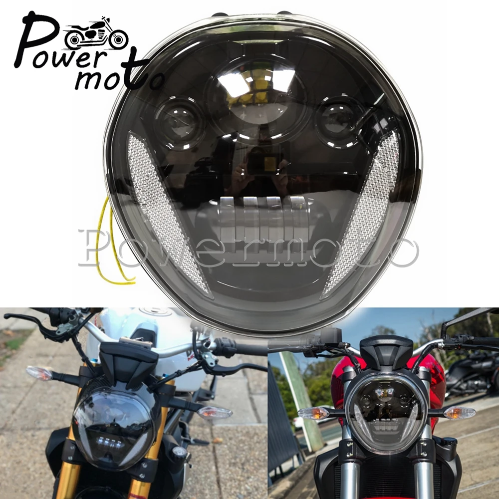 Motorcycle LED Head Lamp Headlight Headlamp for Monster 821 1200 1200R 1200S Motorbike Replacment Head Light 2014 2015 2016 2017