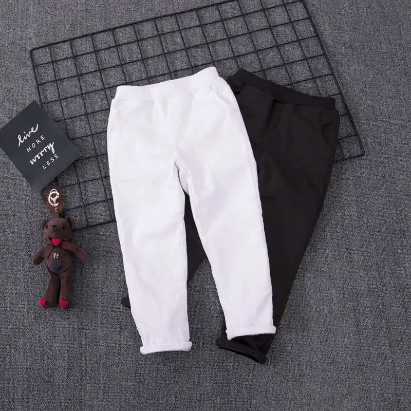 Casual Boys Pants Cotton Teenage School Boy White Black Trousers Spring Children Clothing Teen Clothes Boys 8 To 12 Years 2020