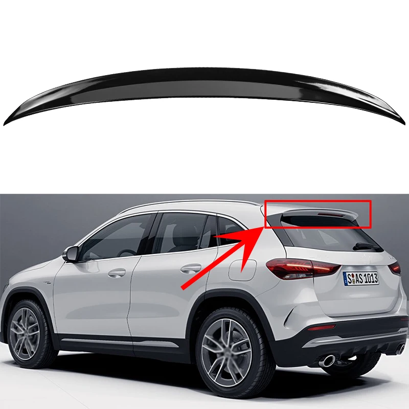 

Black Rear Bumper Trunk Spoiler Tail Wing Lip For Mercedes Benz GLA180 GLA200 GLA220 GLA250 GLA35 GLA45 AMG LINE H247 2020-2024