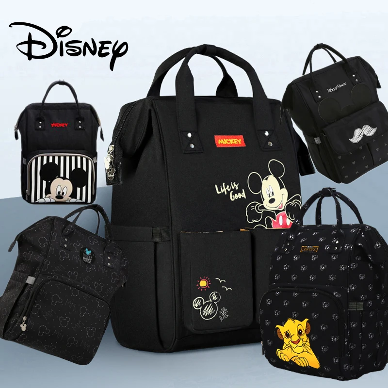 Disney-Torba na pieluchy dla mam, macierzyństwo, plecak, torba dla dziecka, opieka nad dzieckiem, podróż, wózek, USB, ogrzewanie, bezpłatna wysyłka,