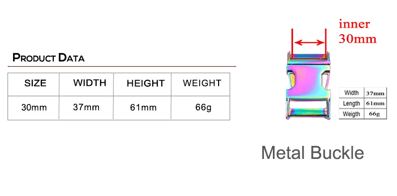 1pc Metal Colorful Side Release Curved Buckles Durable Plated Buckle 10mm, 15mm, 20mm, 25mm Dog Collar Paracord DIY Accessories