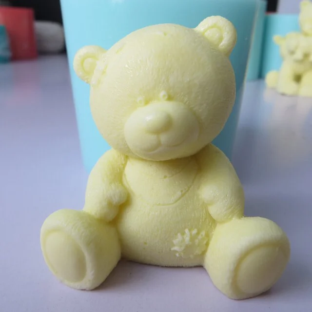 

3D Animal Teddy Bear Shape Christmas Candy Candle Mold Silicone Mousse Cake Baking Tools Plaster Resin Mould DIY Handmade Crafts