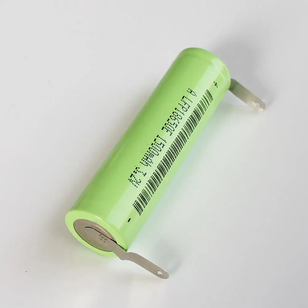 2-6PCS 1500mah 3.2V 18650 Rechargeable LiFePO4 Battery with soldering tabs for 12V 24V e-bike UPS power HID solar light