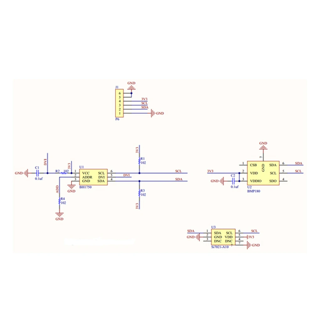 Taidacent HTU21D BMP180 BH1750FVI Nhiệt Độ Độ Ẩm Áp Suất Và Cảm Biến Ánh Sáng Trạm Thời Tiết Ngoài Trời Cảm Biến