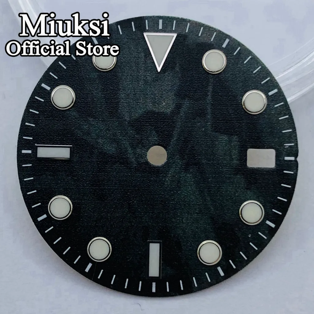 Miuksi 29mm watch dial luminous dial fit NH35 movement