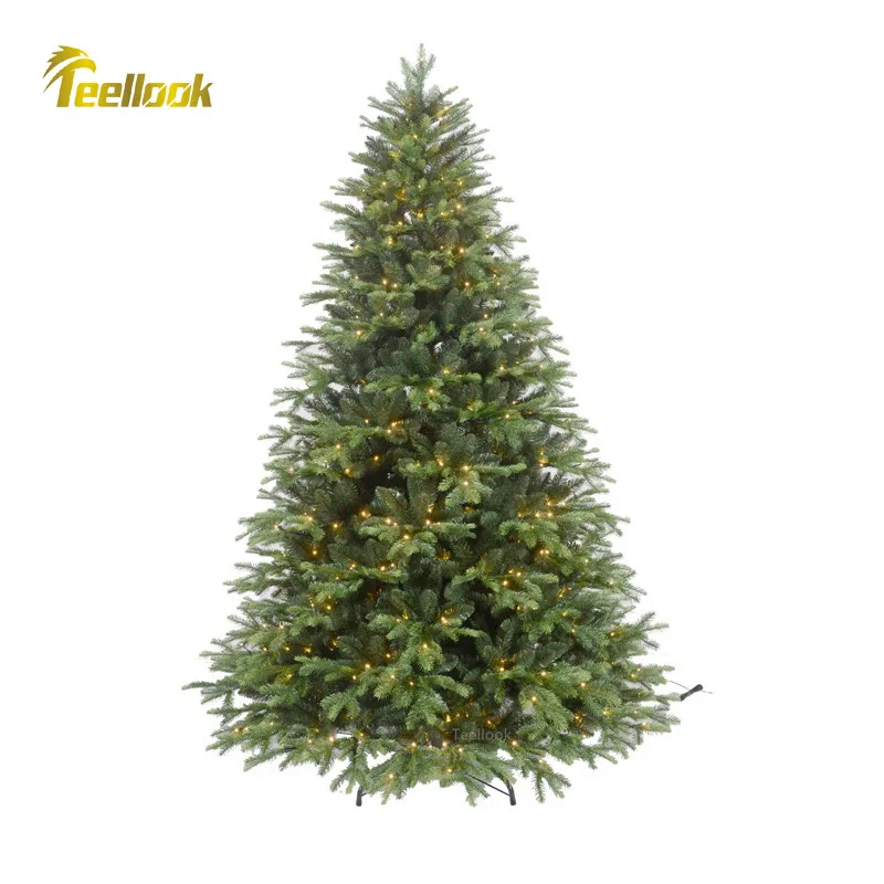 Teellook 1.2m/5.0m Green PE+PVC Hybrid Luminous Christmas Tree Christmas and New Year Home Decoration