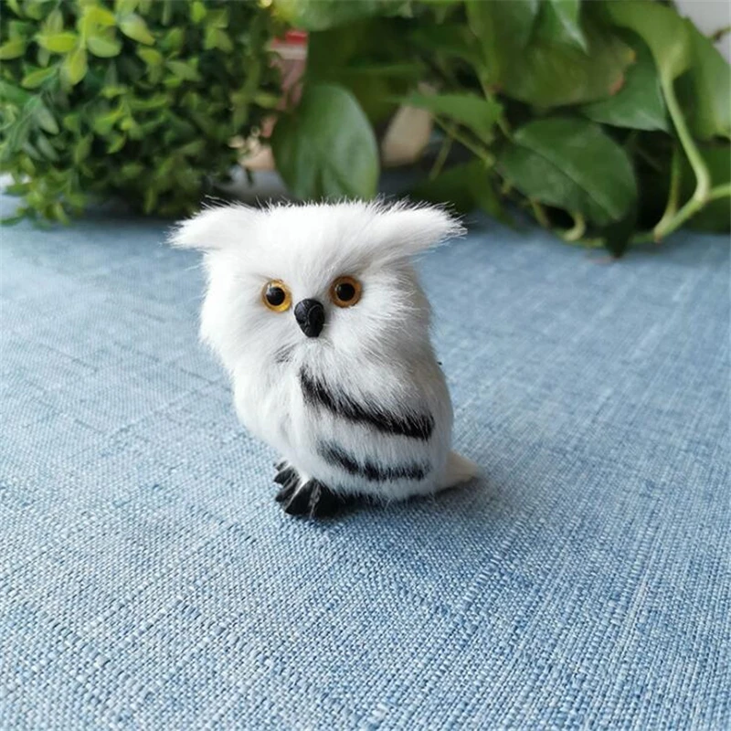 Cute Artificial Owl Lifelike Animal Owl Miniature Plush Toy Garden Ornament Photo Prop Artificial Owl Garden Decor Desktop Craft