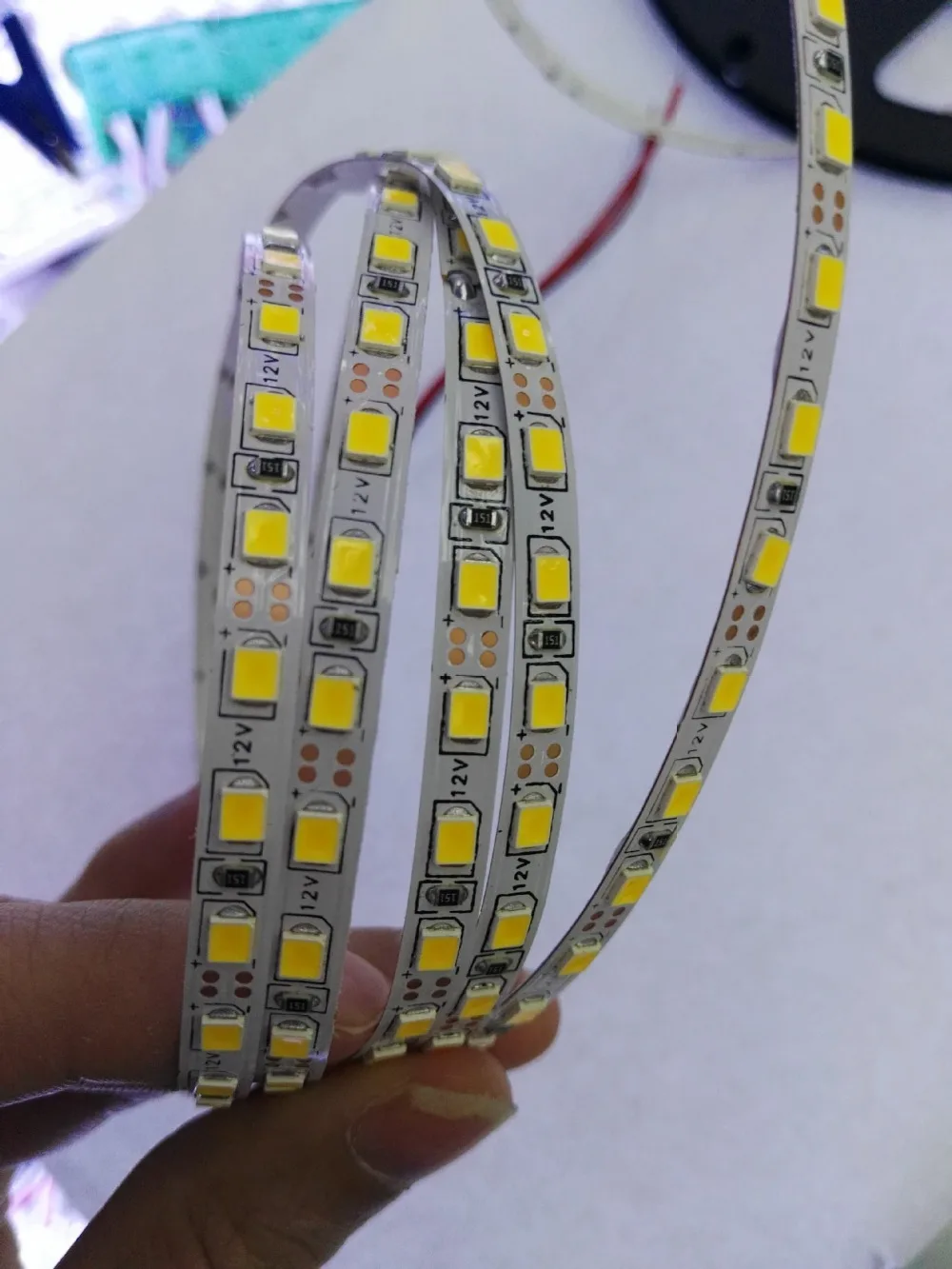 DC12V 5mm LED Strip Lights Not waterproof SMD 2835 5m 600LED 120L/m brightness Light Tape Flexible Led strip white/Warm White