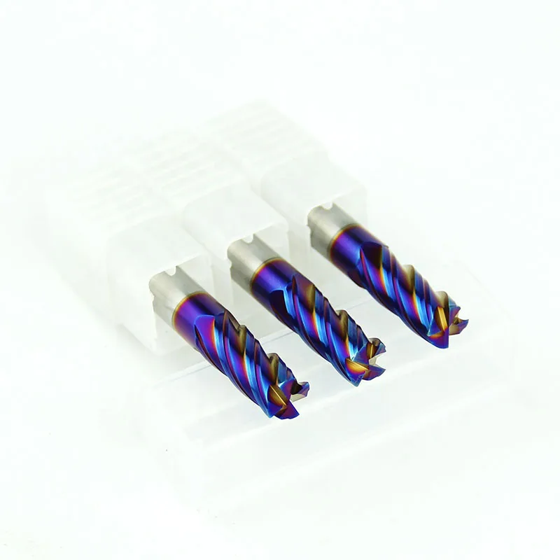XUHAN Eckradius-Schaftfräser CNC R-Rundkantenfräser aus Wolframkarbid für Stahl und Metall, 3-4 Schneiden, R0.5 R1 Oberflächenbearbeitung – Detail 8