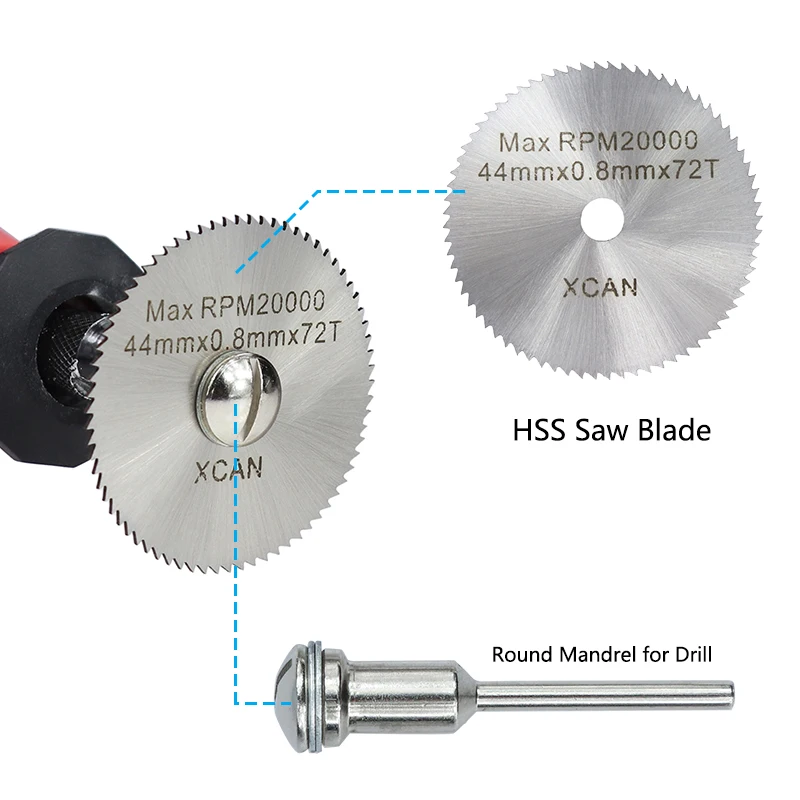 XCAN Mini Kreissäge Klinge Set 74 stücke HSS Sägeblatt, Harz Metall Trennscheibe Disc, diamant Trennscheibe Dreh Werkzeug Zubehör