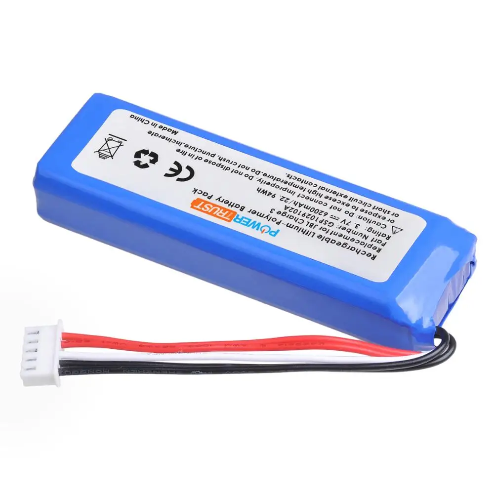 PowerTrust Battery for JBL Charge 3 GSP1029102A Bluetooth Speaker Battery 6200mAh with Tools