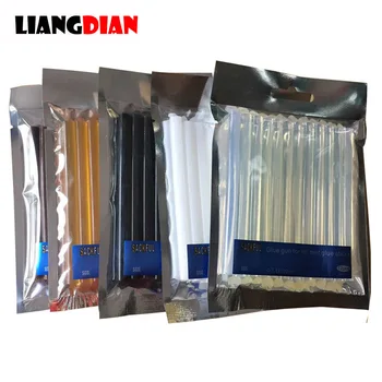 2 حزم/الكثير 24 قطعة الساخنه نذوب الشعر التمديد الكيراتين التصميم أدوات Adesive الغراء العصي أسود العنبر البني شفافة الأبيض