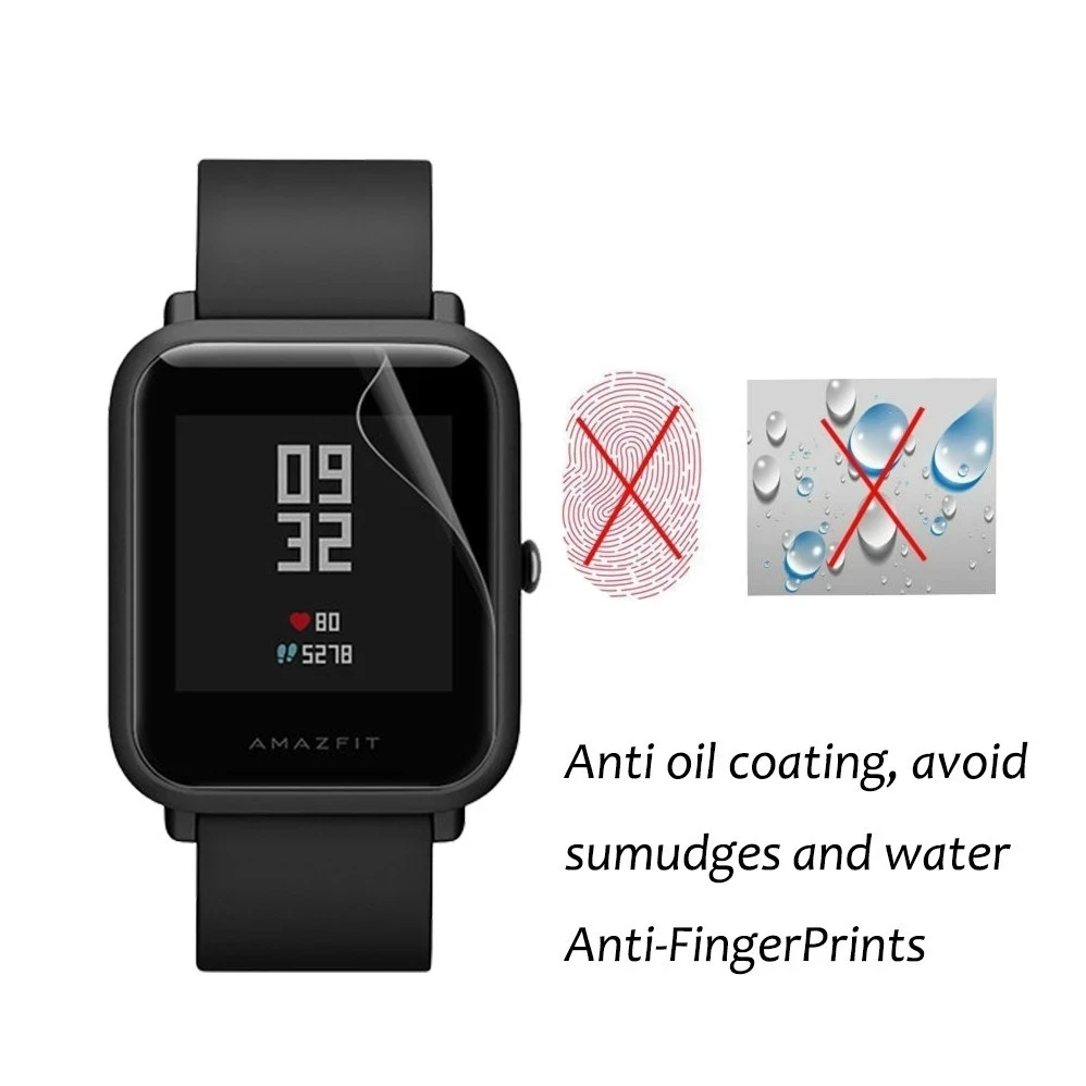 Film Hydrogel de Protection d'écran pour Amazfit Bip U S Pop Pro GTR, 47mm 42mm GTS 2 (pas du verre)