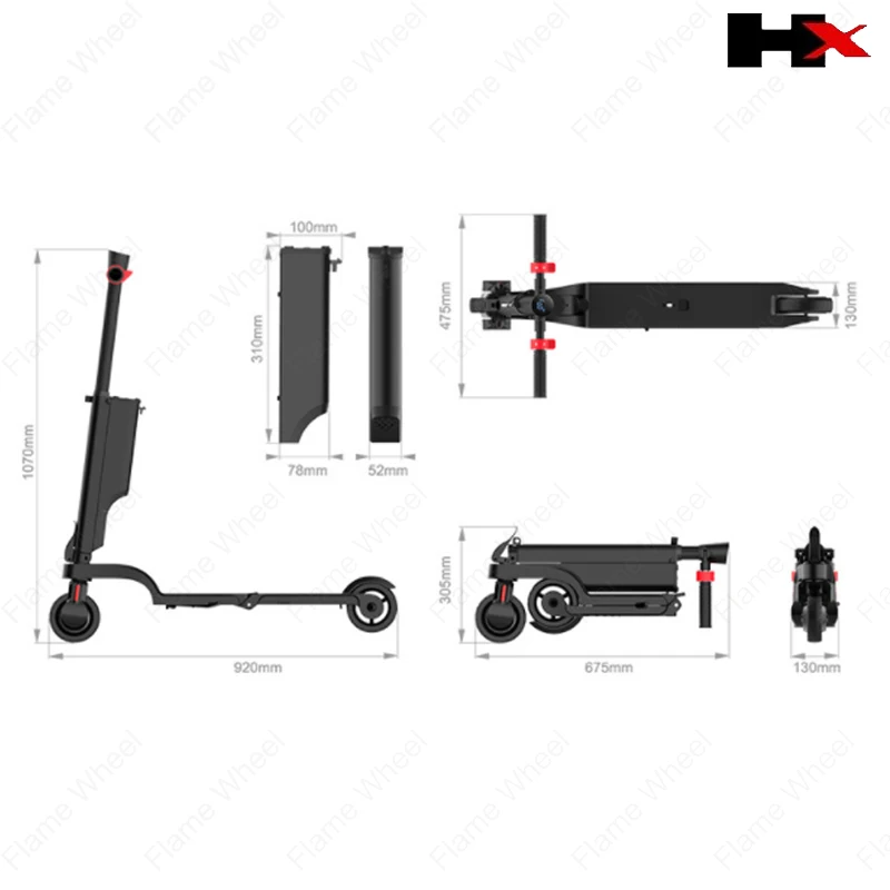 Official HX Accessories HX X6 Original 36V 5a Charger HX X8 10Ah Battery Suit for HX X6 X8 Electric Scooter