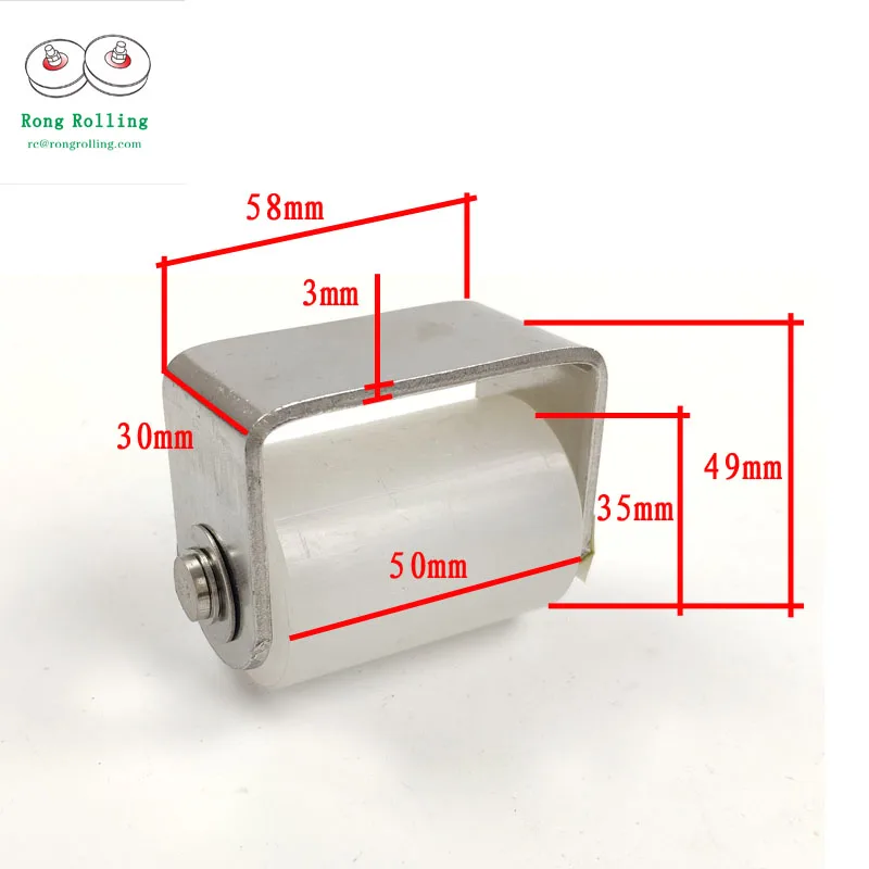 

Sliding gate nylon wheel/rollers/pulley/runners with 201 stainless support and bolt 35x50