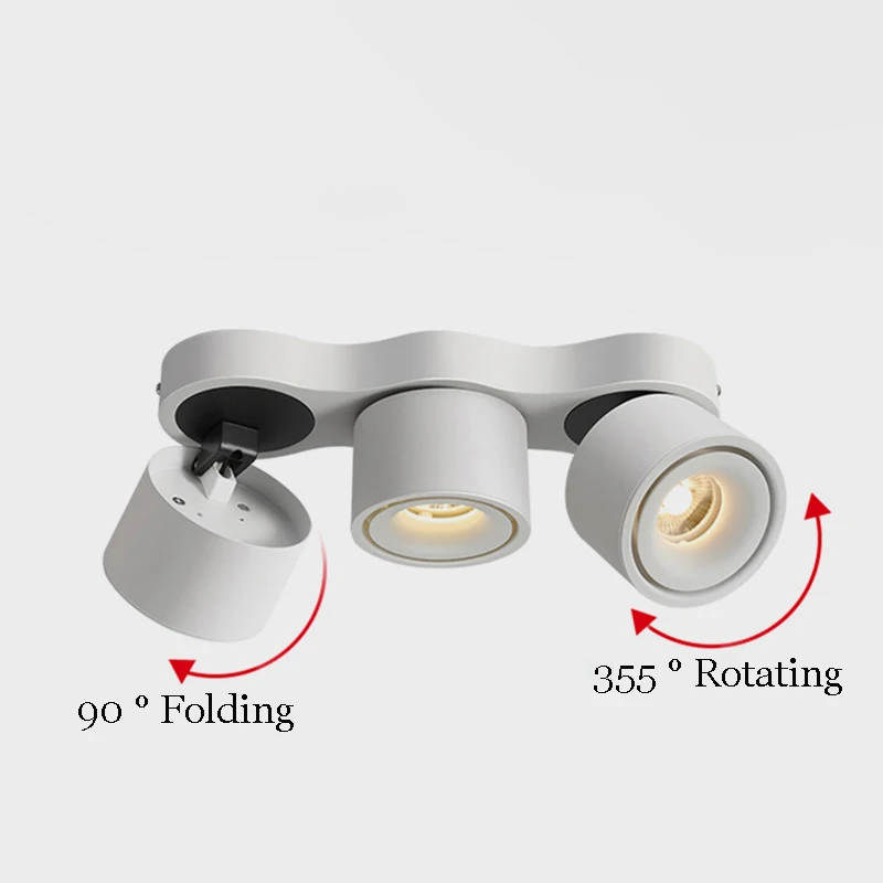 Imagem -03 - Regulável Girando Dobrável Cob Led Downlights 30w 45w 54 Led Luzes de Ponto Ac85 Ac85 265v Led Luzes de Teto Iluminação de Fundo Interior