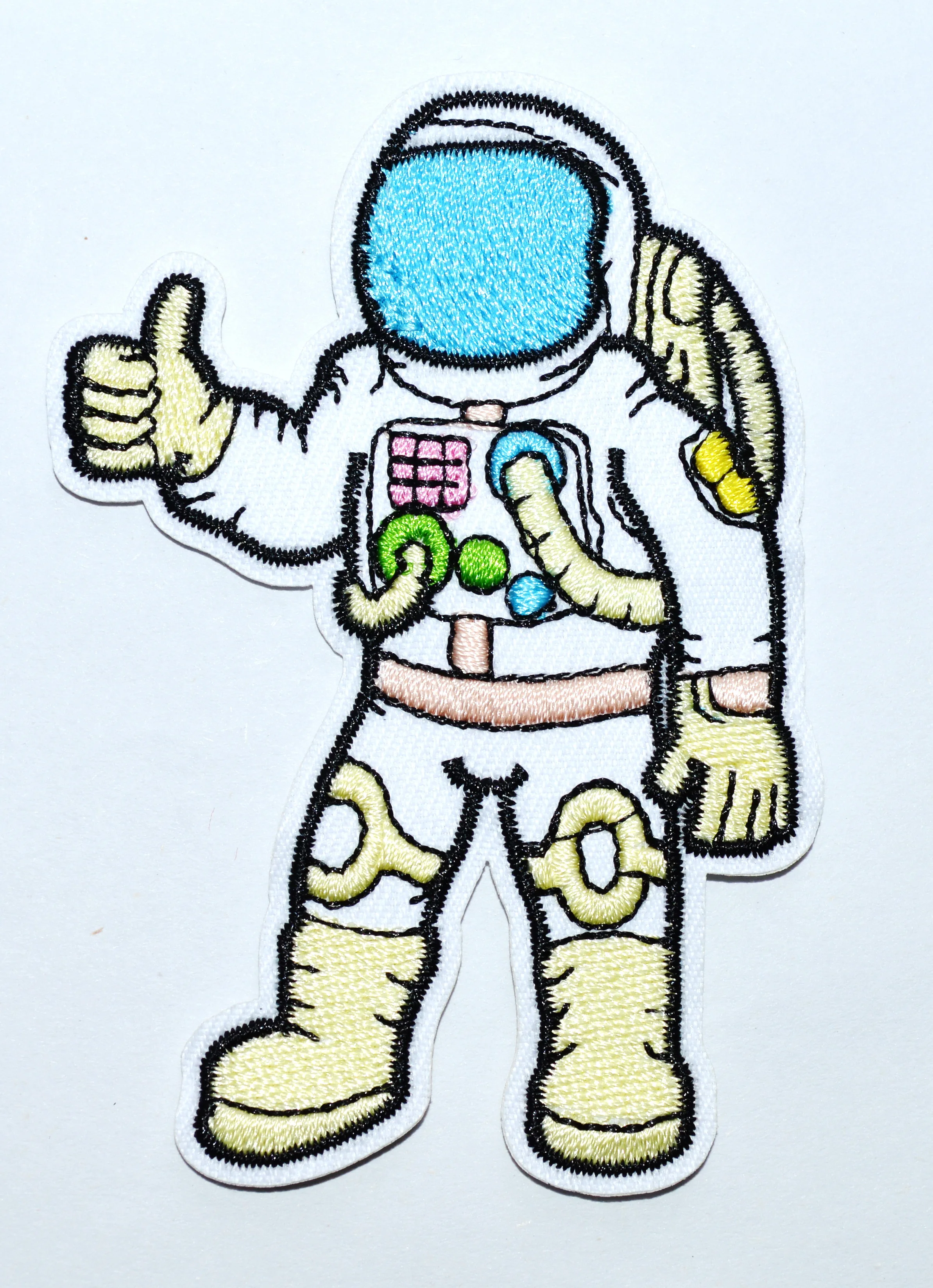 (5 pcs) Astronaut cosmonaut space man retro embroidered applique iron on patch ( about 6.4 * 9 cm)