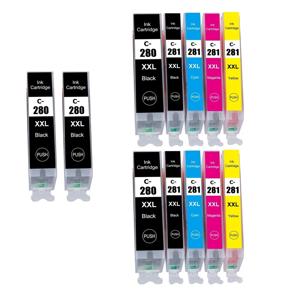 280XXL 281XXL Ink Cartridge Replacement for Canon PGI-280XXL CLI-281XXL PGI 280 XXL CLI 281 XXLPIXMA TR7520 TR8520 TS6120 TS8120