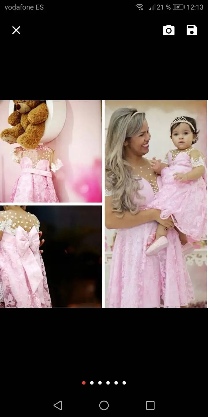 2020 Mother Of Dress for Wedding Crystal Beads by hand First Communion Dresses for Mon Mother and Daughter Matchin Dress