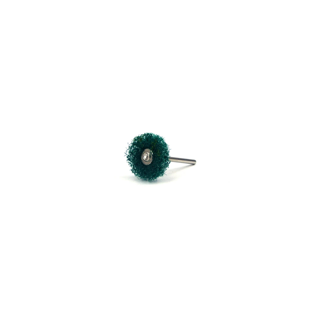 POLIWELL – disque de ponçage en Fiber de Nylon, brosse à récurer, tige de 3mm, pour outils rotatifs, 1 pouce, 25mm, 10 pièces