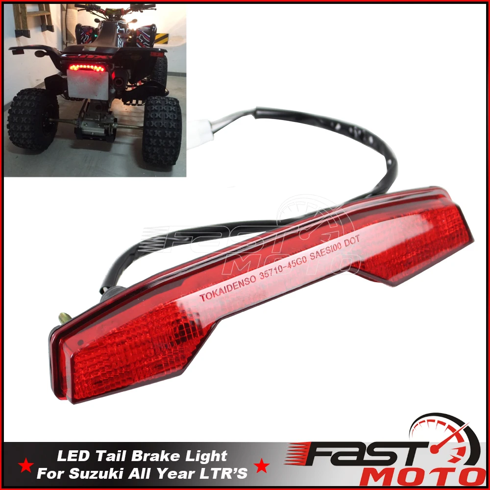 For Suzuki LTR450 LTR 450 Red LED Tail Light Rear Brake Light 12V ATV Quadsport Taillights LTR400 LTR 400 Stop Light Assembly