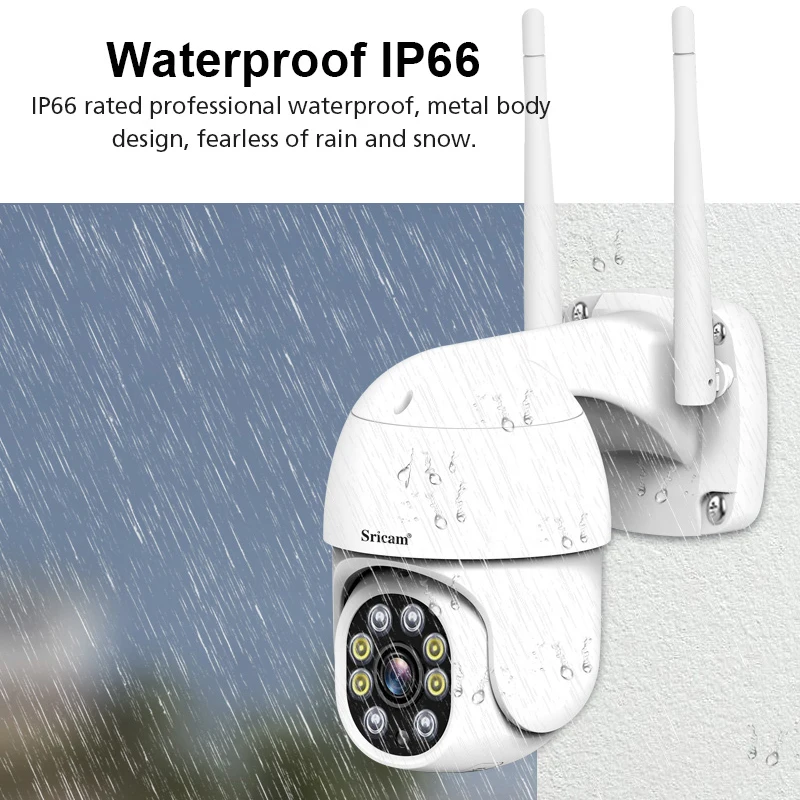 Imagem -05 - Sricam Sp028 hd 2mp Ptz Wifi ip Câmera ai Rastreamento Automático Impermeável ao ar Livre de Áudio Bidirecional ir Visão Noturna Cctv Vigilância Cam