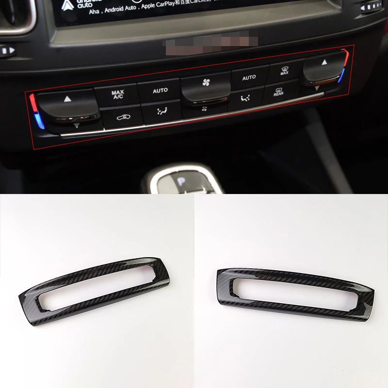 

1pcs Real Carbon Fiber Car Centre Console Air Condition AC Vent Panel Cover Accessories For Maserati Levante 2017-2020