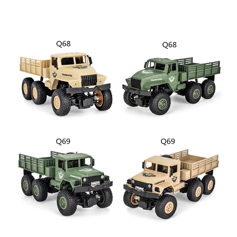 

LISM Q68 /Q69 Six-Wheel Remote-Control Off-Road Vehicle Four-Wheel Drive Model 1:18 Children Toys 2.4G RC Truck Children Gift