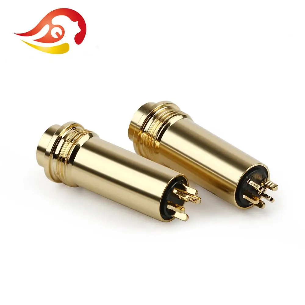 QYFANG Upgrade 4.4mm 5 Pole Stereo Female Main Body Balance Earphone Plug Metal Adapter Audio Jack Wire Connector For NW-WM1Z/A