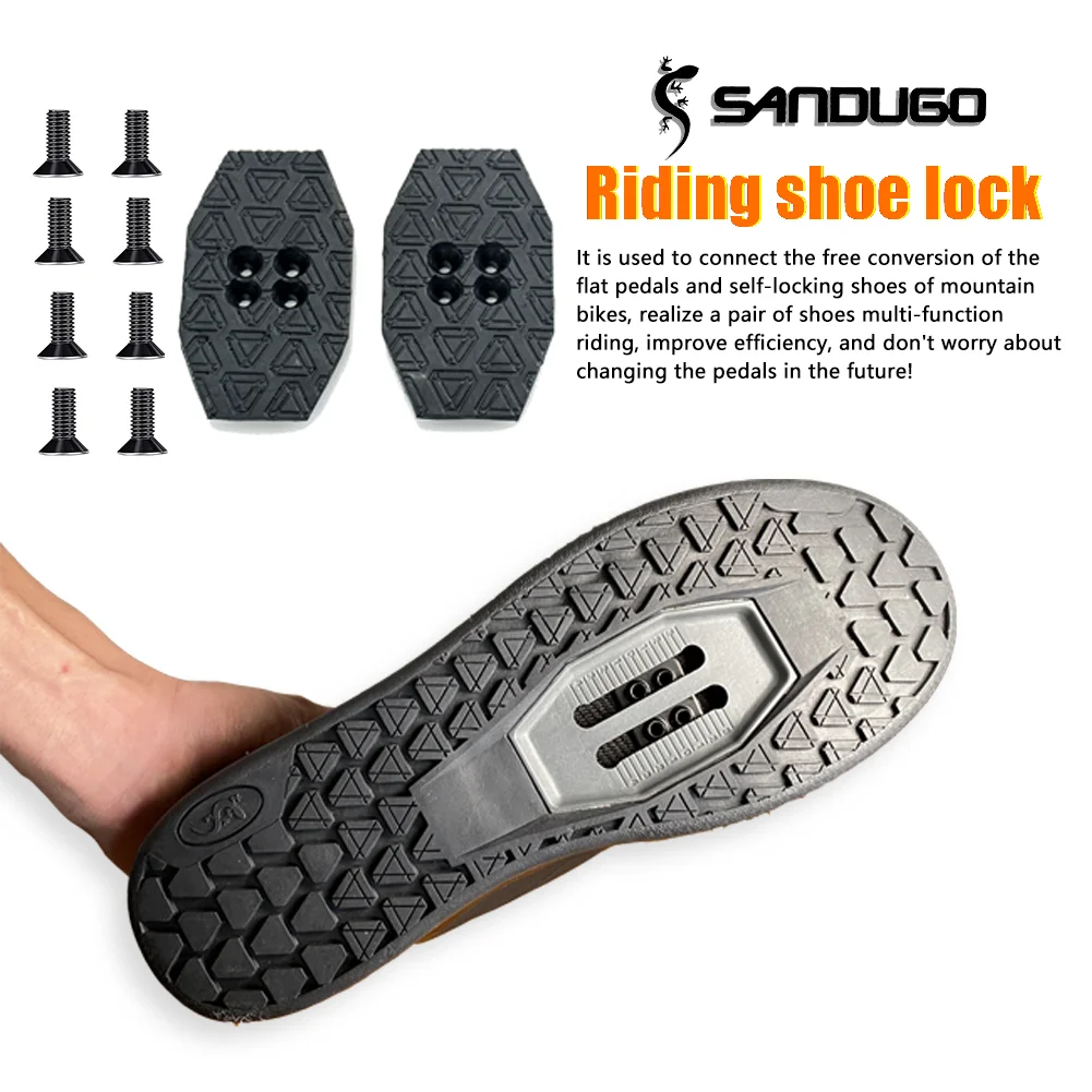 SANDUGO compatible self-locking shoe flat shoe board, mountain bike shoe board, spare strong rubber sole