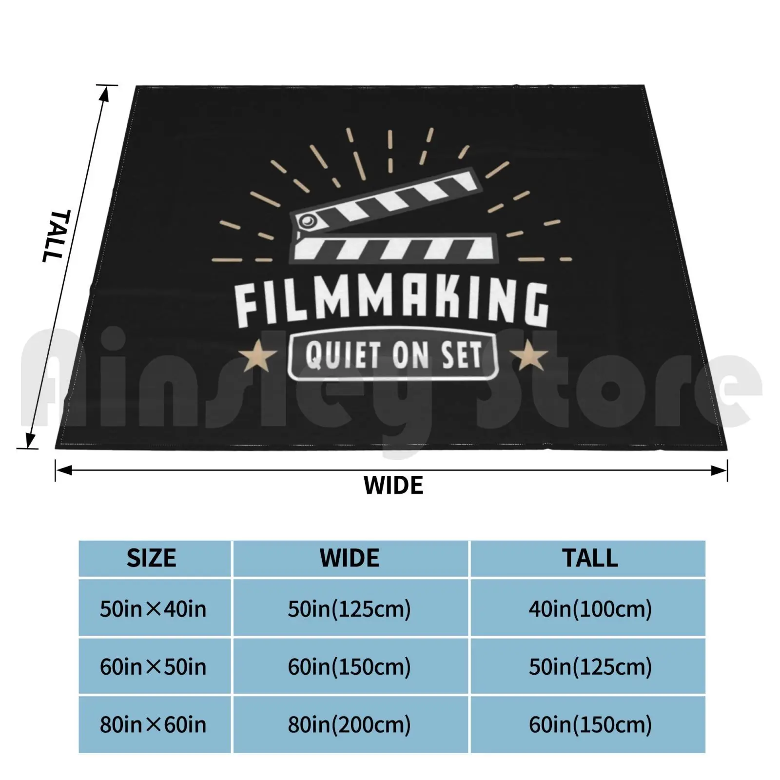 Movies Filmmaker Quiet On Set Blanket For Sofa Bed Travel Filmmakers Action Camera Clapper Board Directing