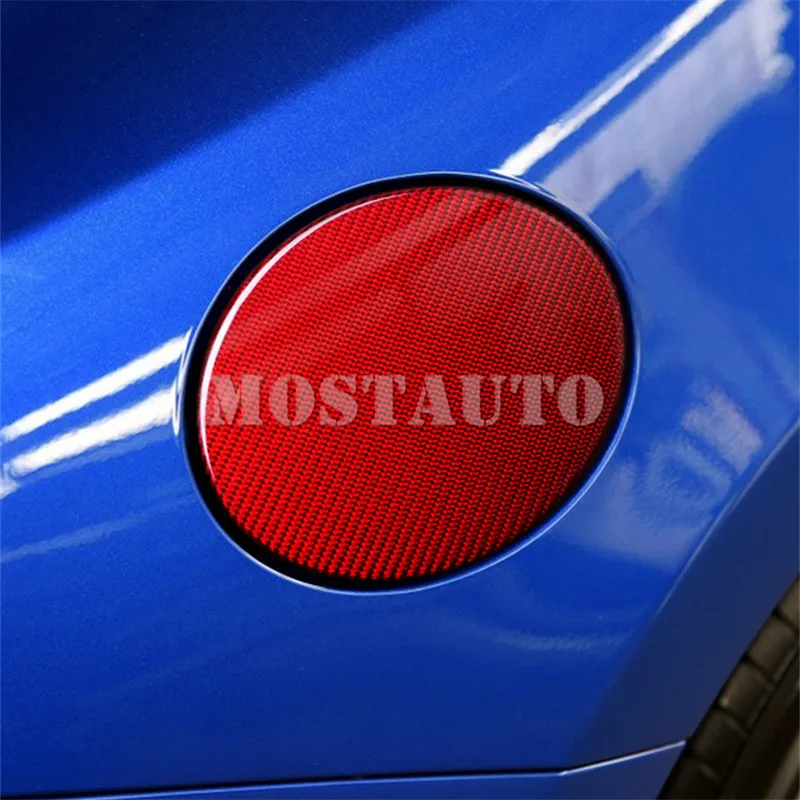 For Subaru BRZ Carbon Fiber Fuel Filler Cover Gas Tank Cap Cover 2012-2019 1pcs Black/Red Car Accessories Interior Car Decor