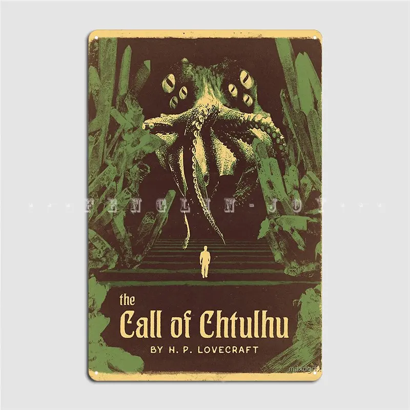 Lovecraft Series: The Call Of Chtulhu Poster Metal Plaque Club Bar Cave Decoration Plaques Tin Sign Posters