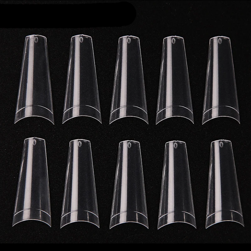 

500Pcs Clear False Nails Ballerina Nail Tips Art Salon Coffin 10 Sizes Fake Nails Half Cover Nail Acrylic UV Gel French Manicure