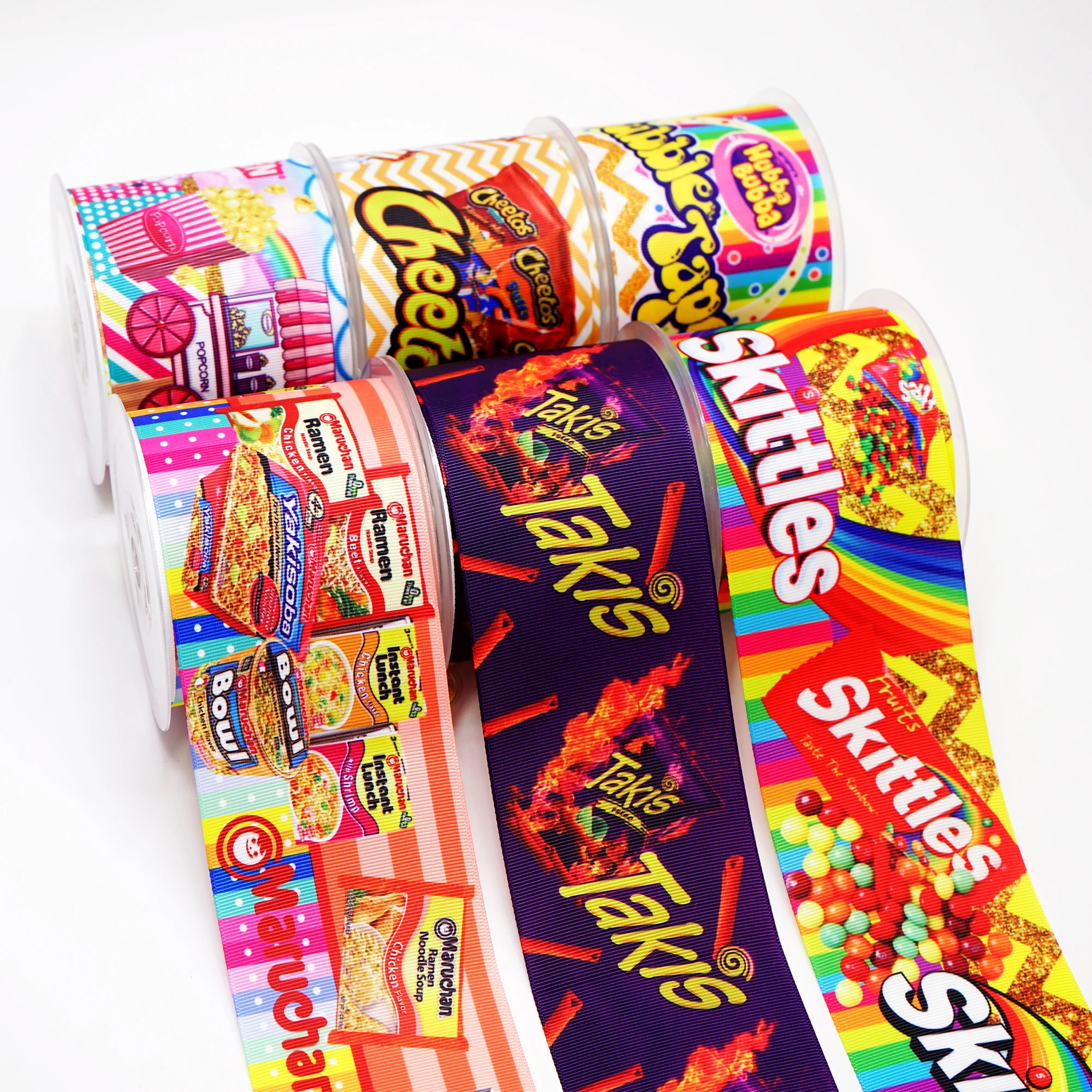 5 Yards Cartoon Grosgrain/Satin Ribbon Foods Printed Ribbon For Crafts Decoration Bow  37415