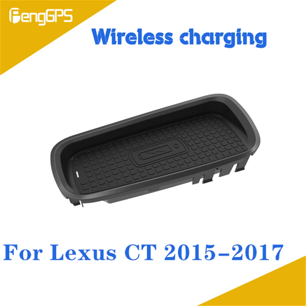 Rápido carregador sem fio para lexus ct 200 ct200 2015 2016 2017 rápido telefone móvel 10w escondido carro dashboard titular almofada de carregamento