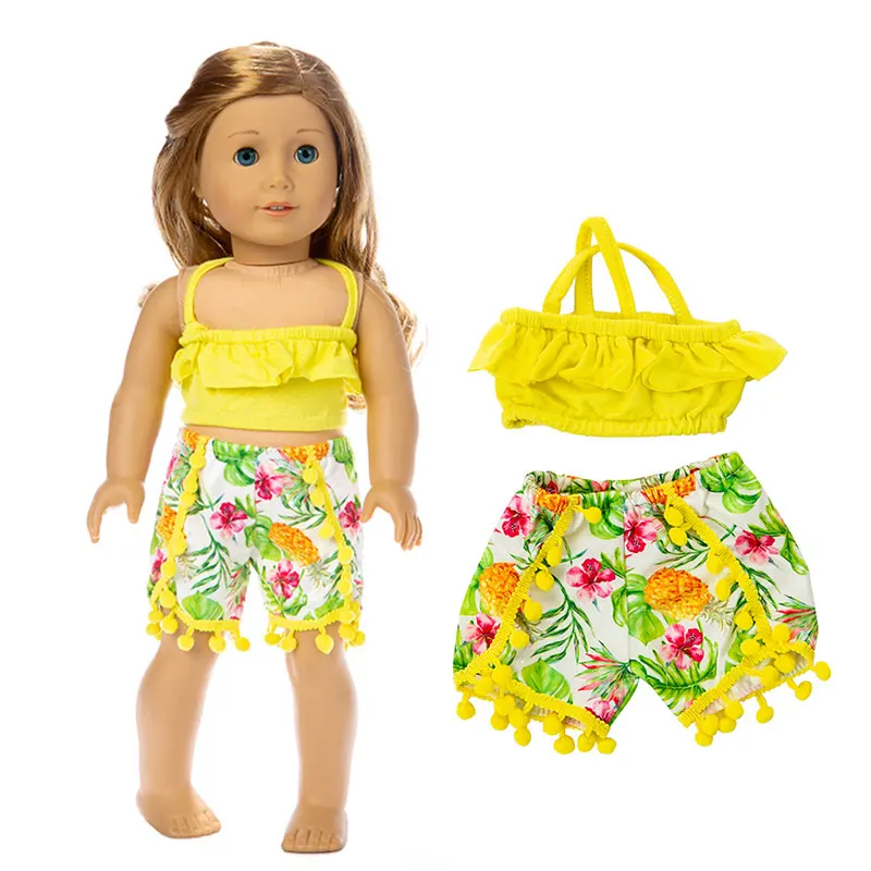 2023 New Fashion lovely Bikini clothes  Suits Fit For American Girl Doll 18Inch American Girl Doll Clothes