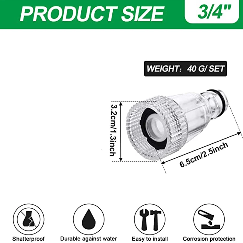 Plastic Machine Water Filter High Pressure Fitting for Karcher K2 K3 K4 K5 K6 K7 Series High Pressure Cleaner Car Wash