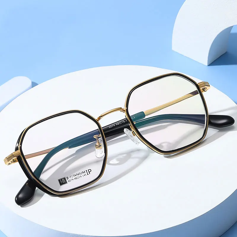 Reven Jate 6074 Titanium Optical Eye glasses Ultem Flexible Super Light-Weighted Prescription Optical EyeGlasses Frame