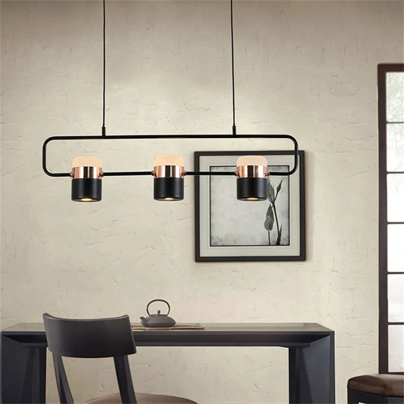 

Denmark Strip LED Pendant Lights Dining Table Creative Coffee Shop Hotel Personality Multi Head Fashion Home Rotatable Luminaire