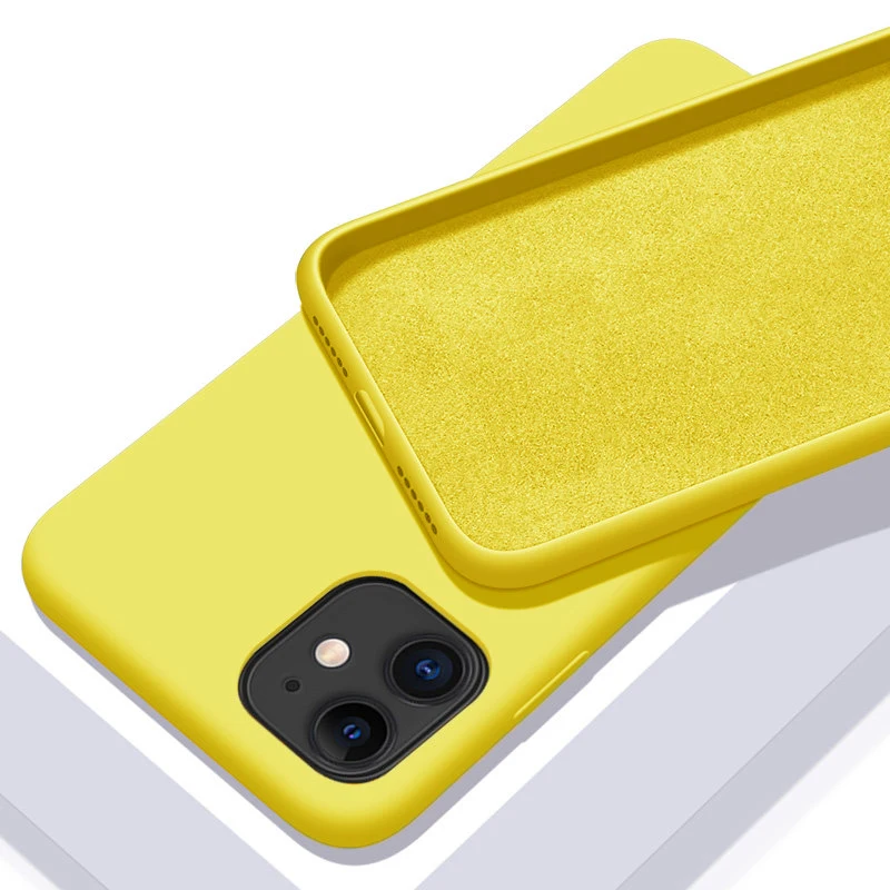 Für iPhone 7 6 6S 8 Plus Fall Luxus Original Flüssigkeit Silikon Soft Cover Für iPhone 11 12 Pro X XR XS Max Stoßfest Telefon Fall