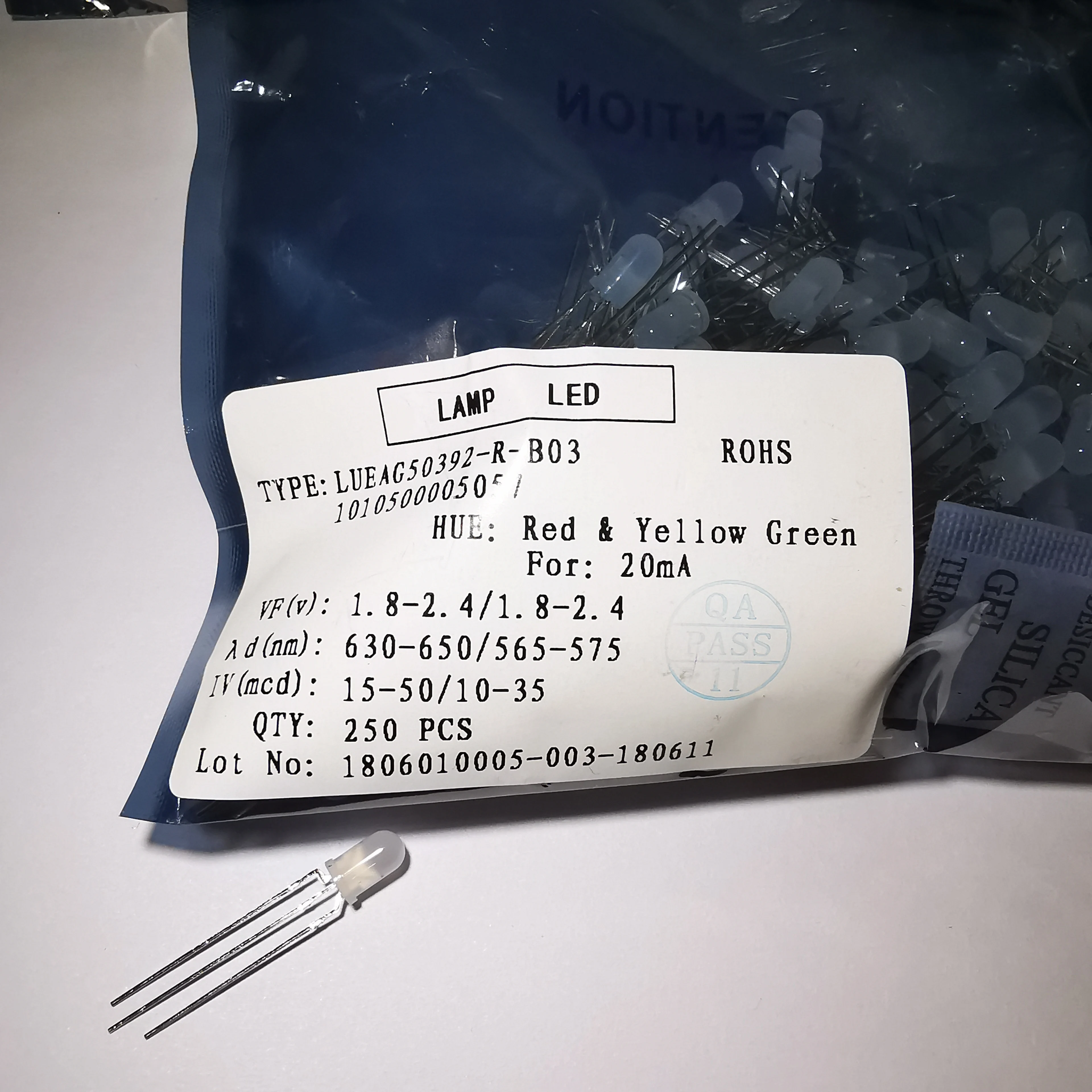 1000 Buah 5MM F5 Led Merah dan Kuning Hijau LED Emitting Diode