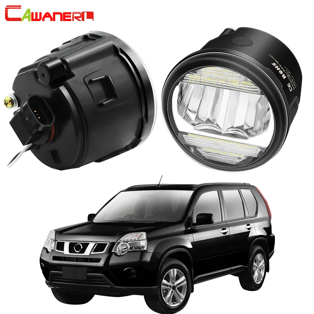 2in 1 zespół światła przeciwmgielnego światła do jazdy dziennej dla Nissan x-trail T31 2007-2013 przedni zderzak samochodowy LED światła przeciwmgielne DRL 30W H11 12V
