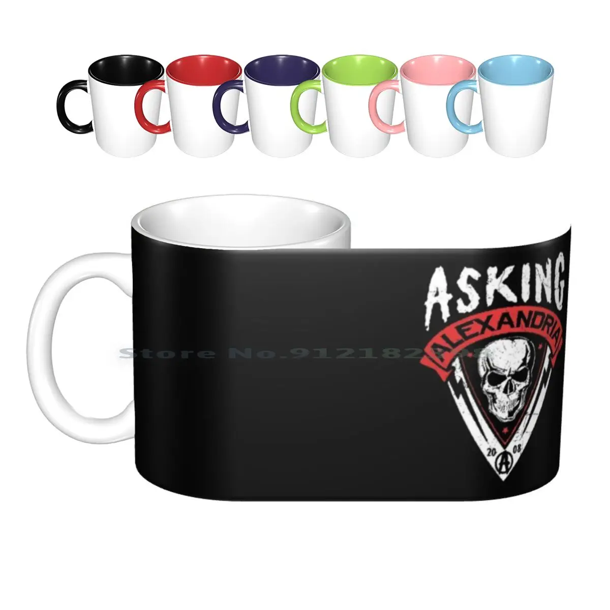 The Anarchy Skull Ceramic Mugs Coffee Cups Milk Tea Mug Asking Lyrics Stand Up And Scream Stepped Up Alexandria Asking Destiny