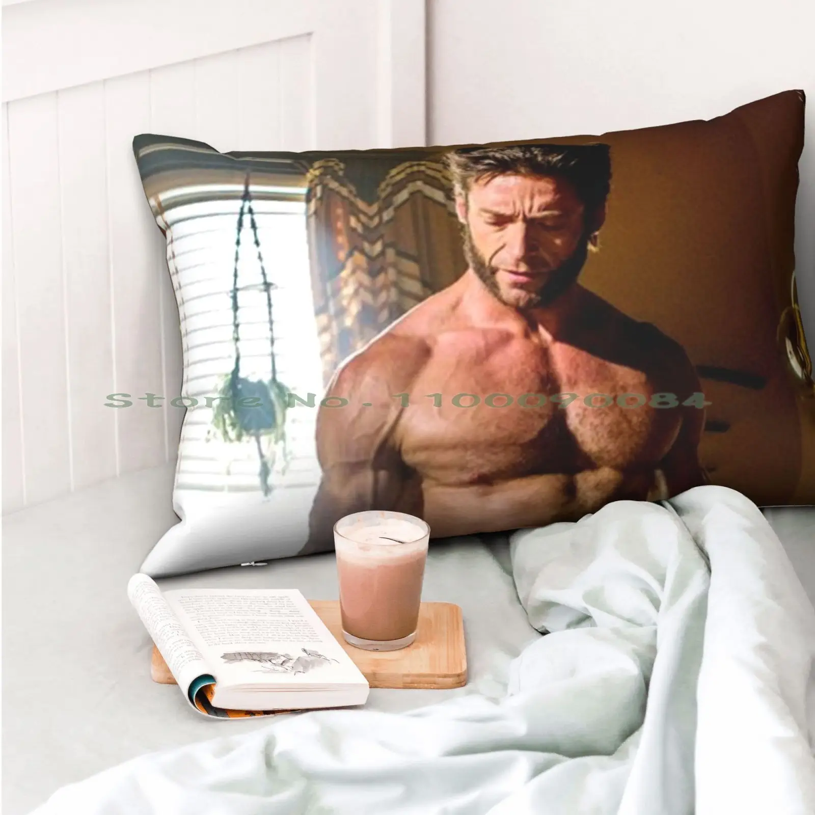 Hugh Jackman Pillow Case 20x30 50*75 Sofa Bedroom Hugh Jackman Actor Movie Legend 80s Xm Man Artis Gym The Long Rectangle