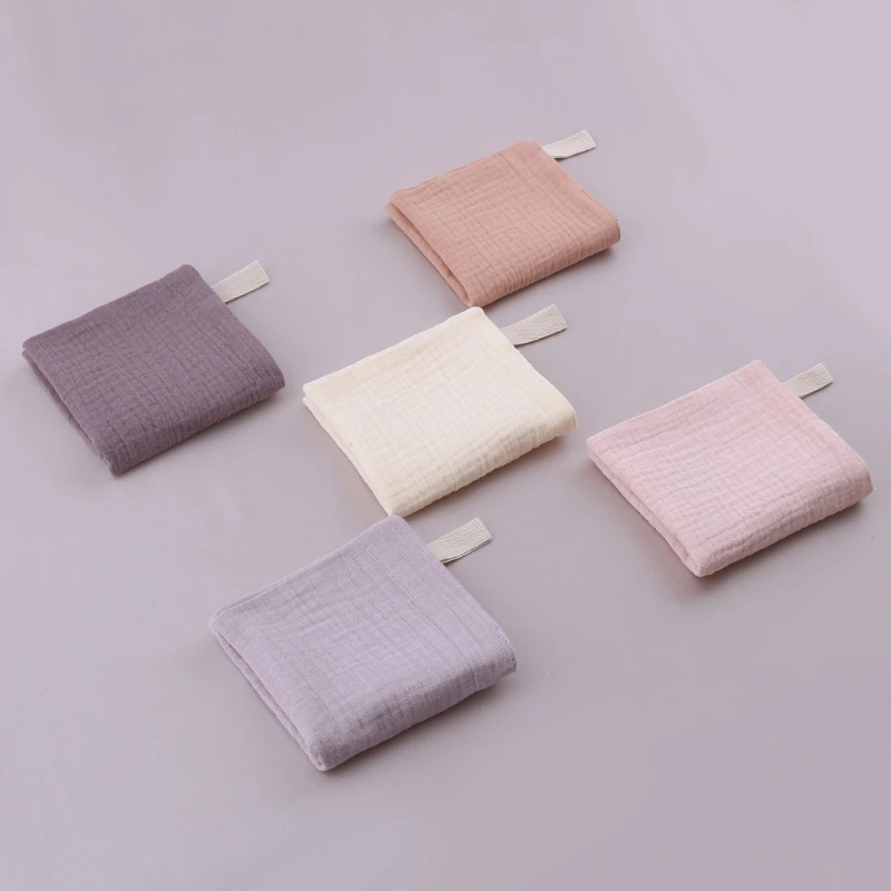 10 Pcs 4 Layers Cotton Muslin Baby Towels Absorbent Gauze Baby Face Cloth Newborn Feeding Burp Cloths Saliva Towel Handkerchief