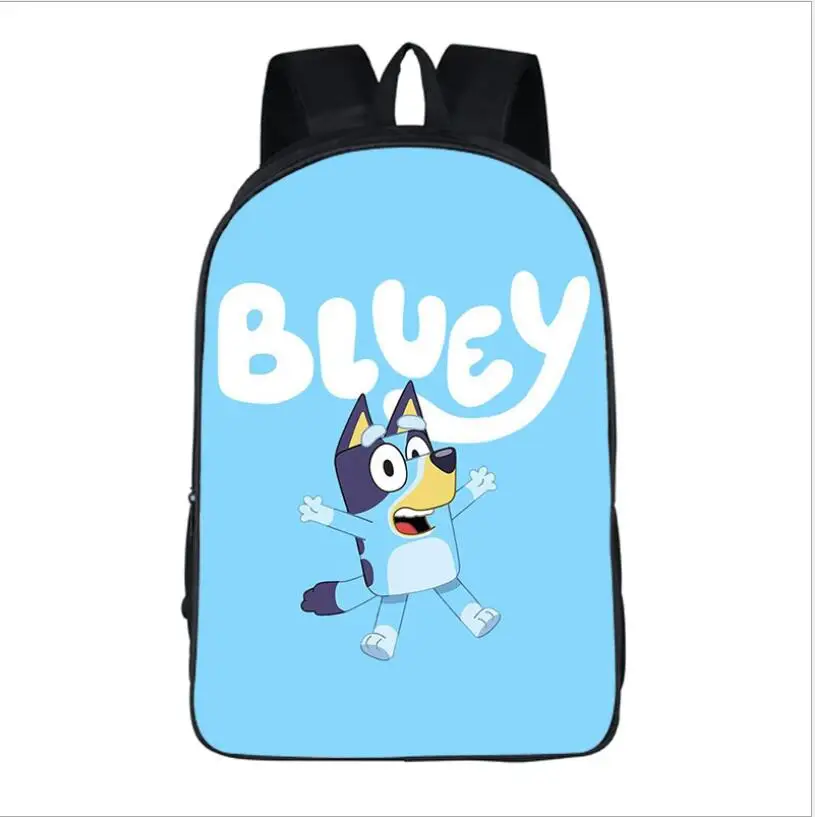 New blue cartoon schoolbag polyester large capacity double layer backpack comfortable children\'s backpack