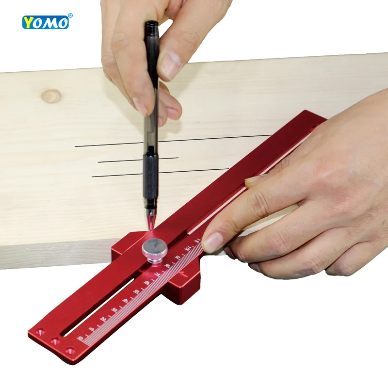 High-precision Scale Ruler Carpentry line Ruler 10 inch  Woodworking Scribing Mark Line 260mm Gauge Carpenter Measuring Tool